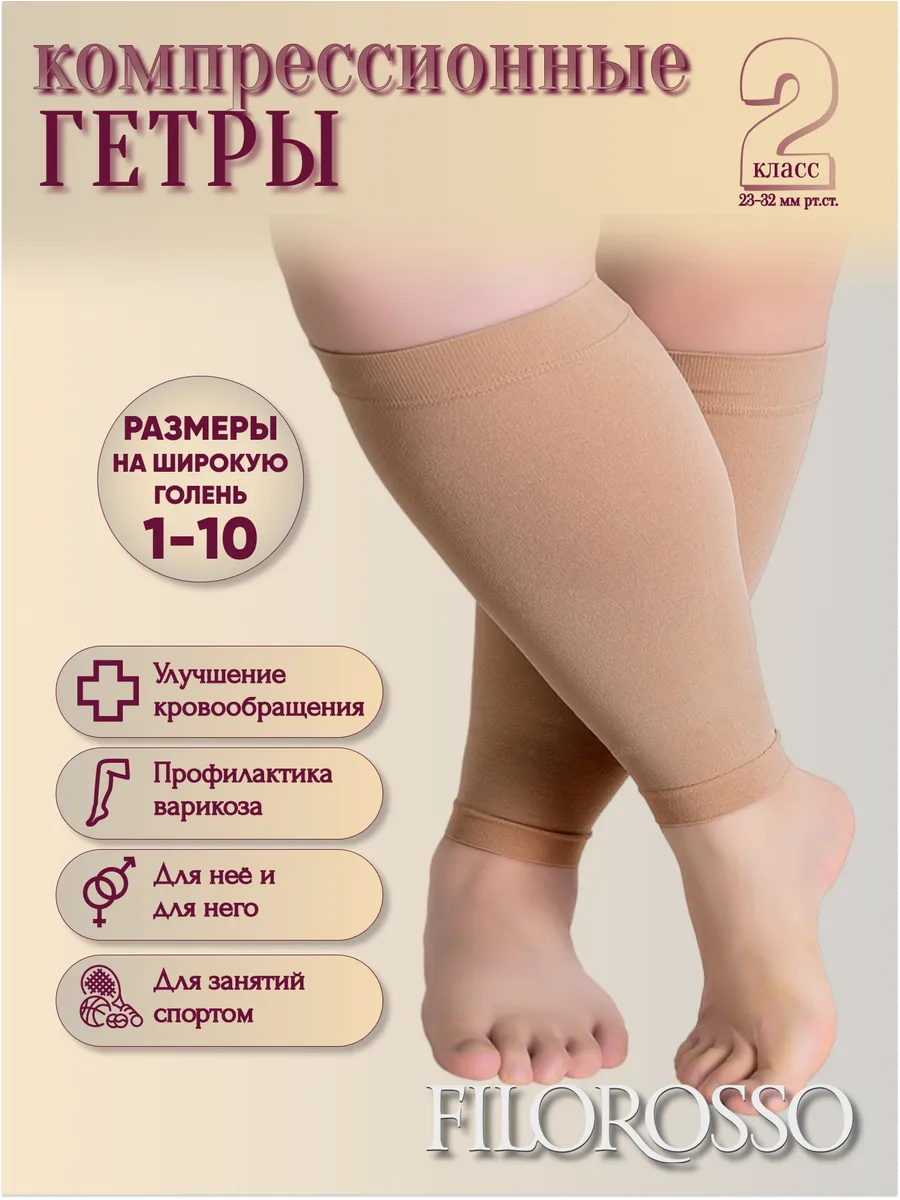 Компрессионные гетры 2 класс от варикоза