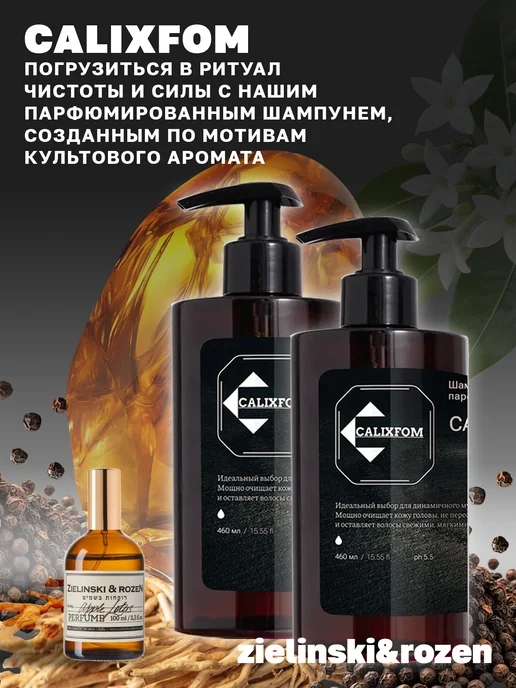 CALIXFOM Шампунь парфюмированный мужской 460 мл, гель, 460 мл, фото 2
