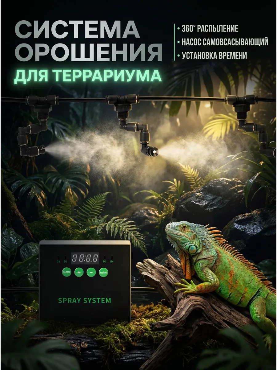 Система орошения увлажнитель для террариума