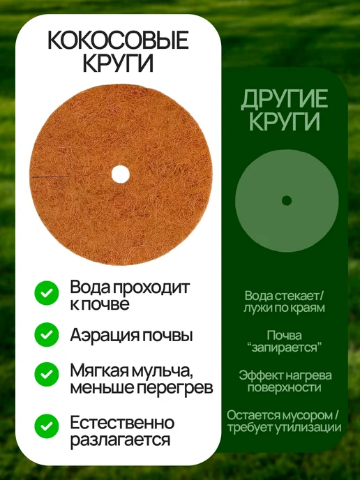 FERMARIUS Приствольный круг из кокосового волокна ФЕРМАРИУС 60 см, коричневый, фото 4