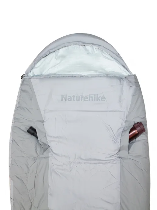 Naturehike Спальный мешок зимний туристический теплый одеяло, серый, фото 5
