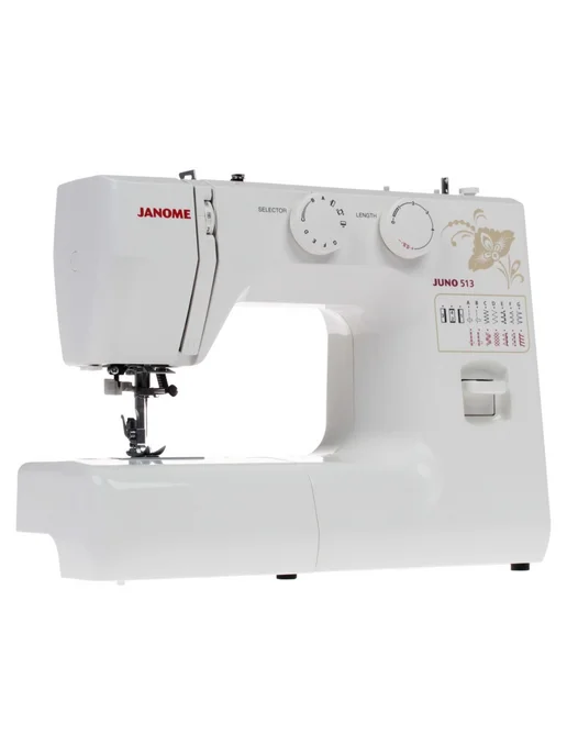 janome Швейная машина Juno 513 с нитевдевателем, белый, фото 3