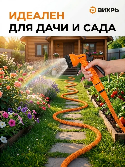 Шланг поливочный растягивающийся 80 метров — фото 3