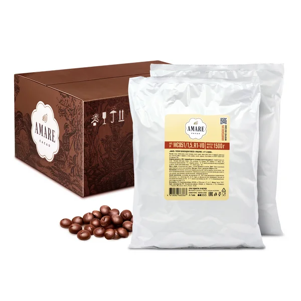 Amare шоколад темный "Либерия" "47 % какао" 5,5 мм, 3 кг