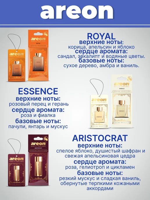 areon Ароматизатор в машину набор special selection 6 шт, 6 шт, фото 2