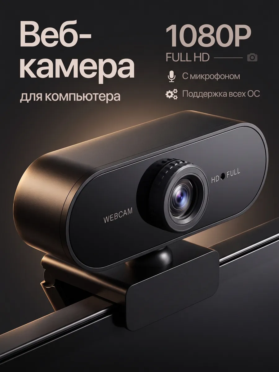 Web-камера для компьютера с микрофоном Full HD