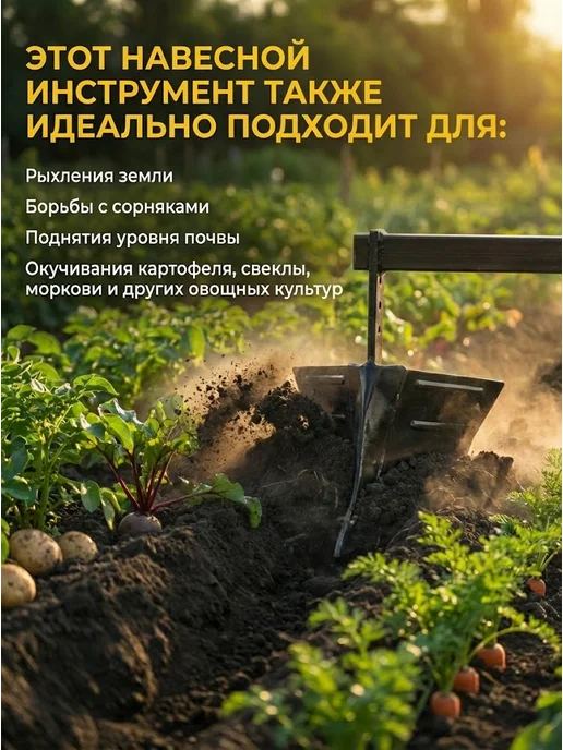 Окучник высокий для мотоблока и культиватора МК, GMC — фото 3