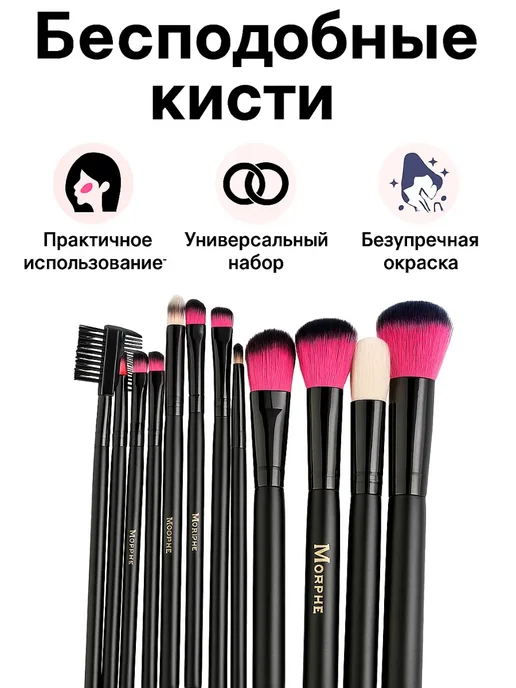 хвиманг Набор кистей для макияжа, черный, фото 2