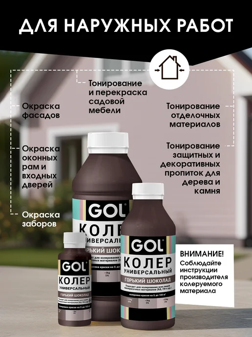 GOL Паста колеровочная Горький Шоколад 100мл, 100 мл, фото 5