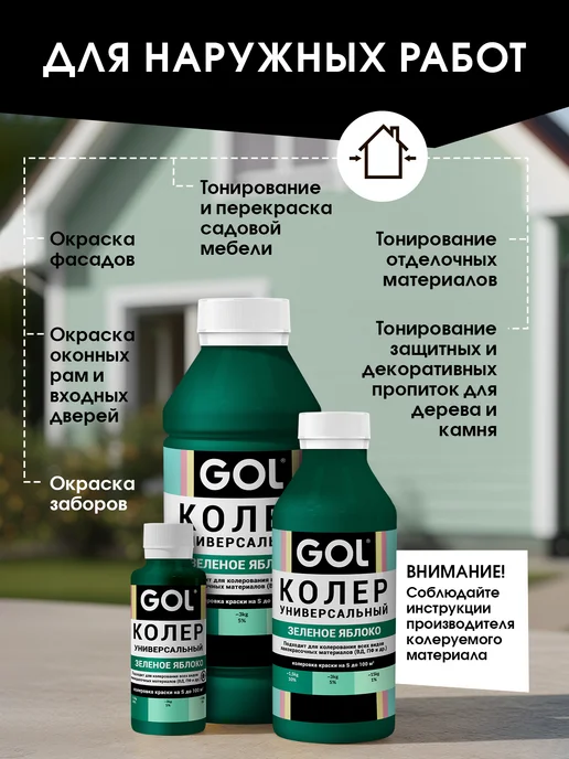 GOL Паста колеровочная Зеленое Яблоко 100мл, 100 мл, фото 5