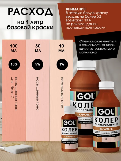 GOL Паста колеровочная Карамель 100мл, 100 мл, фото 2
