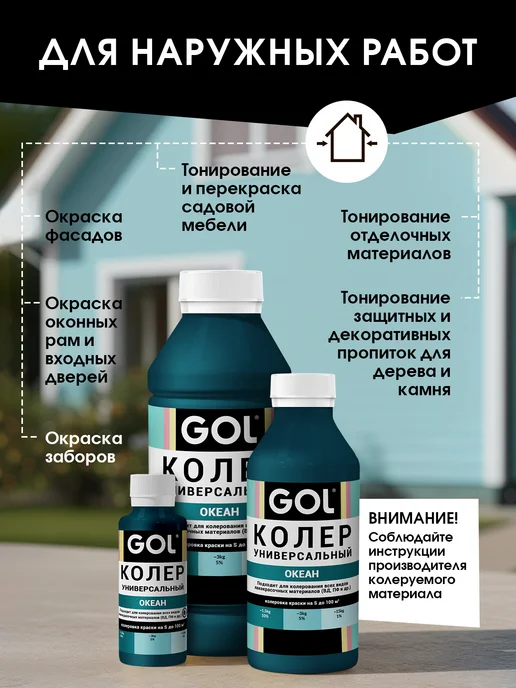 GOL Паста колеровочная Океан 100мл, 100 мл, фото 5