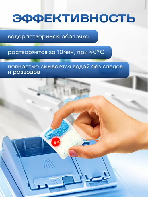 Finish Капсулы для посудомоечной машины Quantum, 100 шт, 100 штук, фото 5