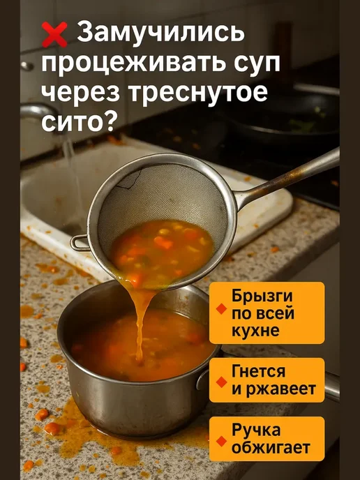 БиКей Кухонное сито, серый