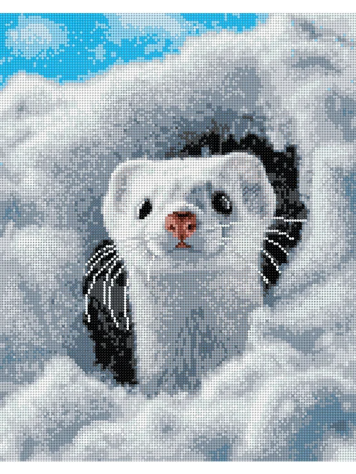Art on Canvas Горностай Алмазная мозаика на подрамнике 40х50 см, 40x50 см, фото 2