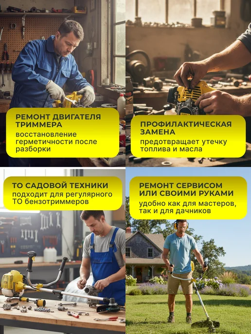 Набор прокладок двигателя бензинового триммера GGT-1300-2900 — фото 3