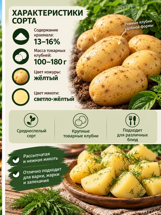 Myfanza Картофель семенной "Султан", 1 кг, 1 кг, фото 2