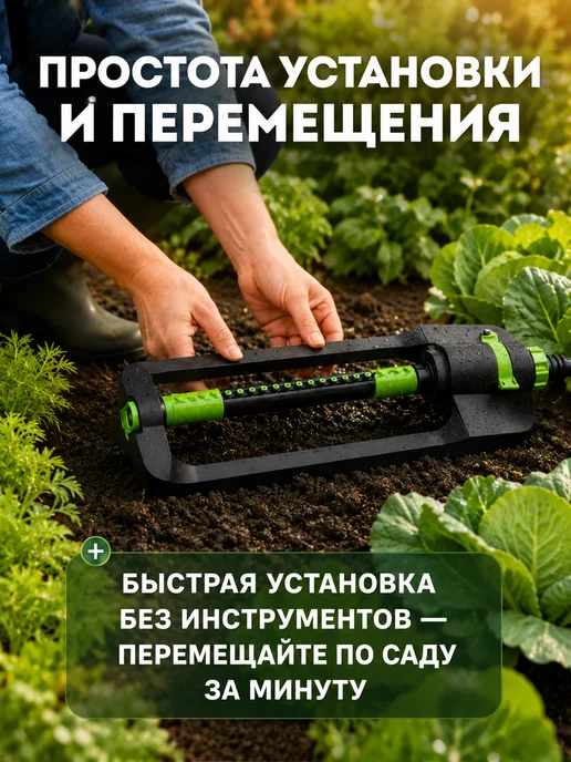 АкваСад Дождеватель осциллирующий для полива газона, вариант, фото 5
