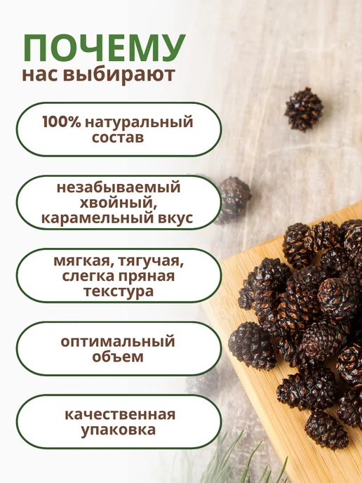 Облепиховый край Цукаты из сосновых шишек 200 грамм, вариант, фото 2