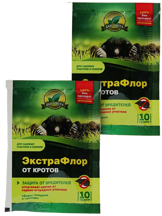 Доктор Грин ЭкстраФлор 10 гр средство от кротов, биопрепарат, 10 г, 2 шт