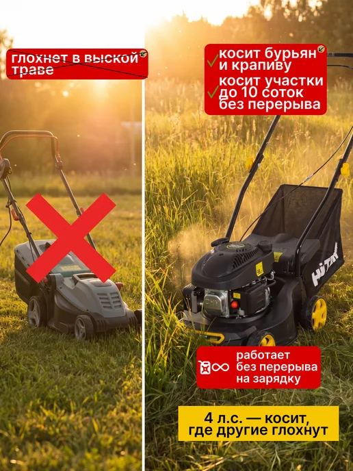 Газонокосилка бензиновая с травосборником GLM-420LT — фото 3