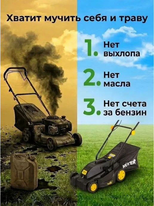 Газонокосилка электрическая с травосборником ELM-1600T — фото 2