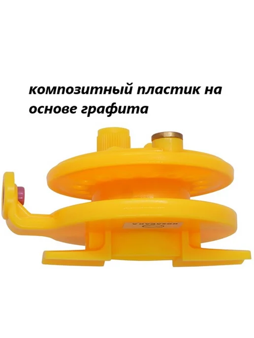 Kosadaka Катушка пласт. WINDER 58мм с лесоукл. и фрикционом, желтый, фото 2
