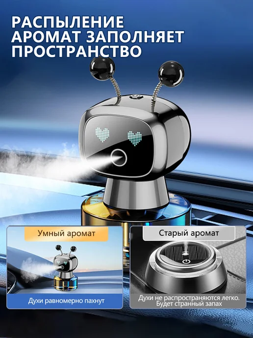 Умный освежитель воздуха 3 в 1 для дома, офиса и машины, черный, фото 4