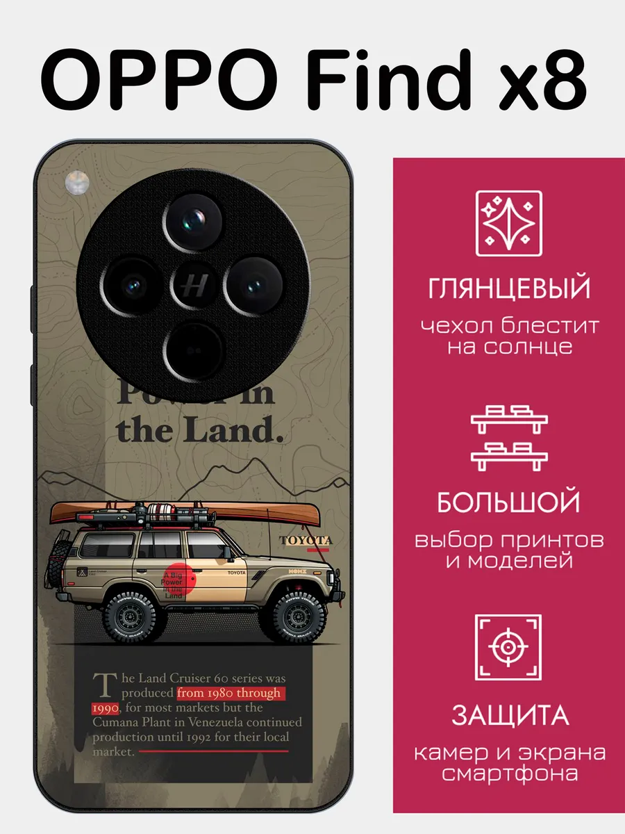 Чехол на OPPO Find X8 tayota land cruiser