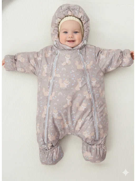 Luxury Baby Комбинезон для новорожденных зима, бежевый, фото 6