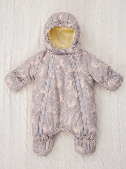 Luxury Baby Комбинезон для новорожденных зима, бежевый, фото 8