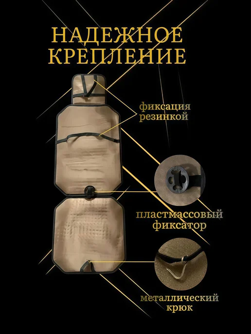 АртШоп Массажная накидка на сиденье автомобиля, черный, фото 5