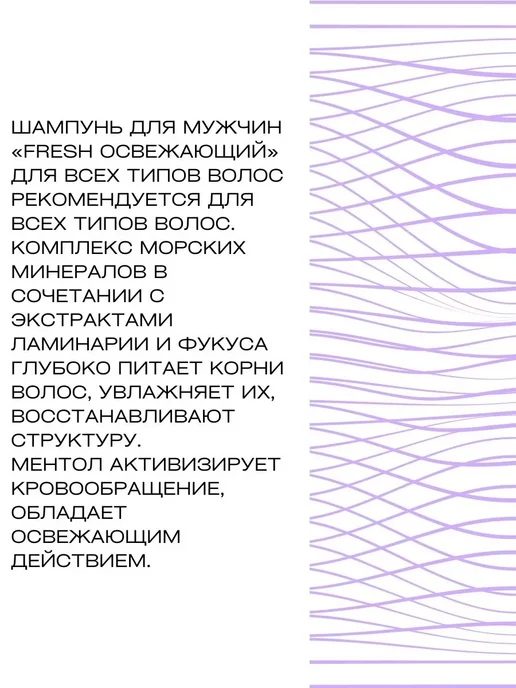 IRIS COSMETIC Шампунь для волос Gentlmen Club FRESH освежающий, 400 мл, фото 2
