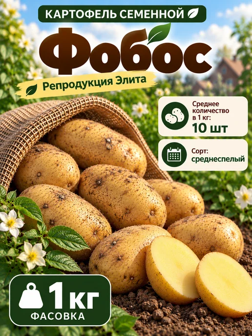 Myfanza Картофель Семенной Фобос, 1 кг, 1 кг