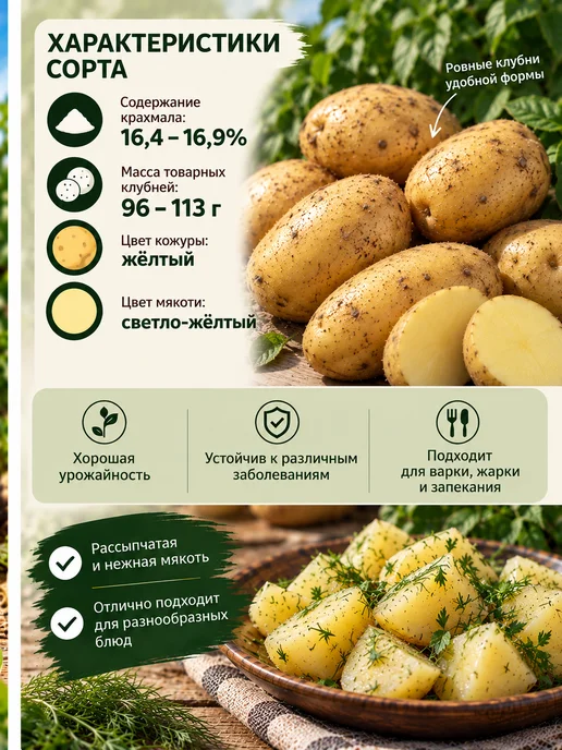 Myfanza Картофель Семенной Фобос, 1 кг, 1 кг, фото 2