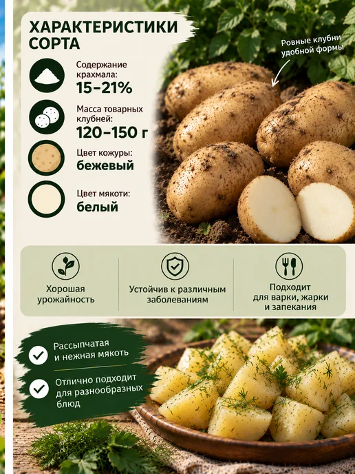 Myfanza Картофель Семенной Фрителла, 1 кг, 1 кг, фото 2
