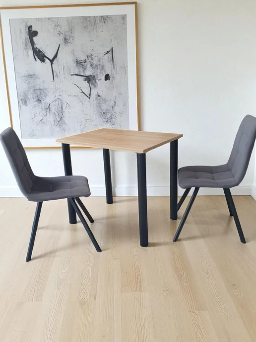 RostovStol Письменный стол цвет Дуб, 70*60 см. Ножки белые, 80x60 см, фото 8