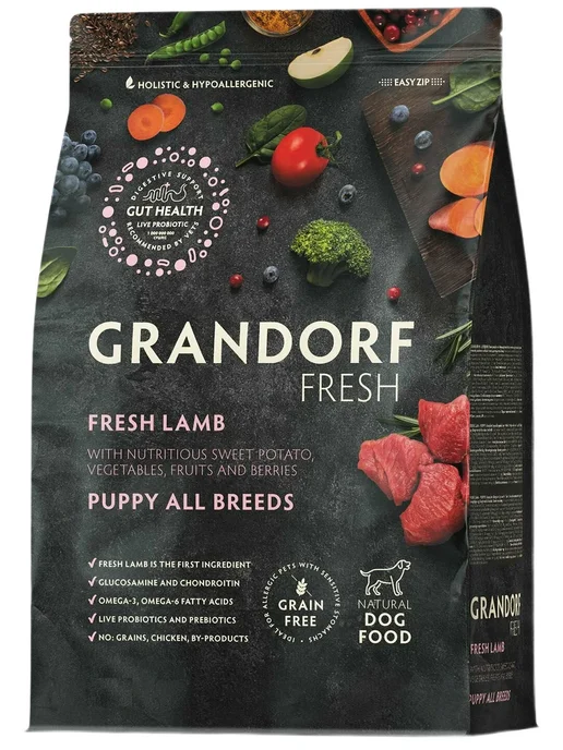 Сухой корм Grandorf' Fresh Недель для собак, щенки, 1 кг, фото 2