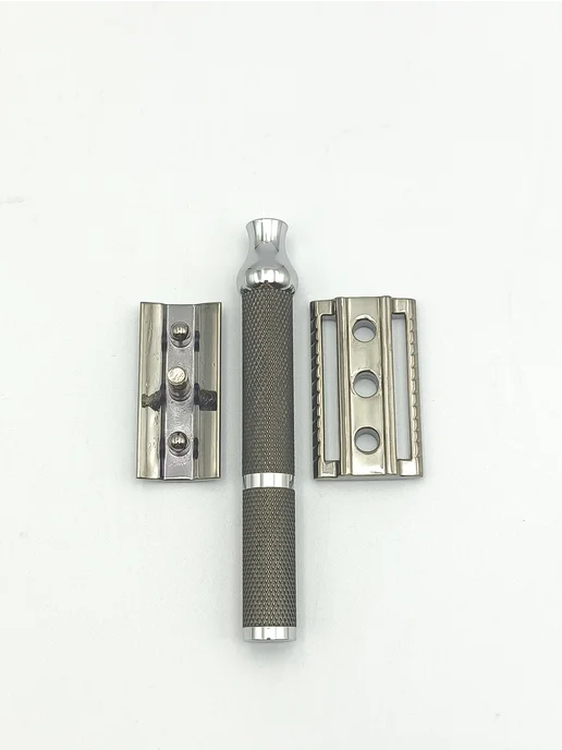 PARKER! PARKER Бритвенный станок для двусторонних лезвий 103R, серый, фото 4