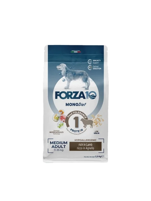 Сухой корм Forza10 Монобелковый для собак, средние, ягненок, 1,5 кг