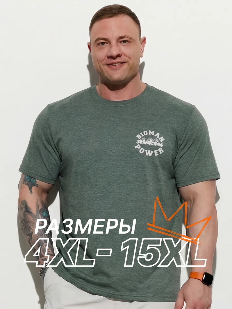 Футболка большие размеры с принтом