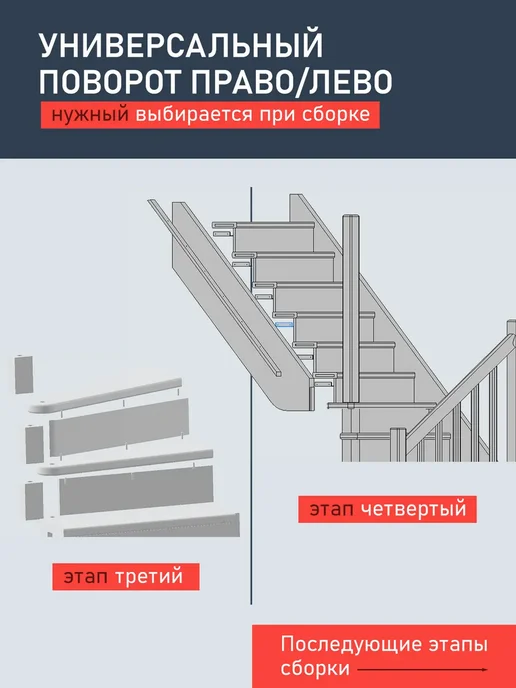 SidWood Лестница на второй этаж деревянная ЛЕС-02 У (Д-02-У), бежевый, фото 7
