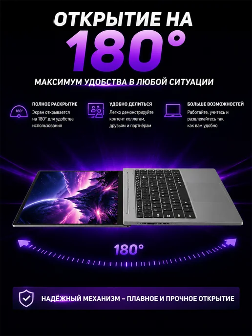 MOLEWHALE Ноутбук 15 6" Intel N95 16 Гб SSD 1 ТБ NVIDIA GeForce MX550, 16 ГБ, 1 ТБ, фото 7