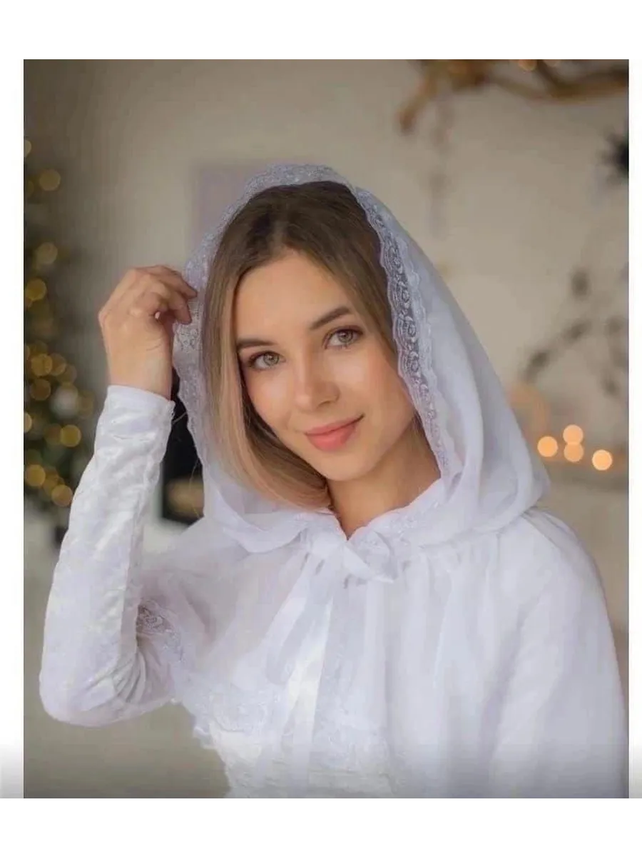 Платок на голову для храма и венчания в церковь
