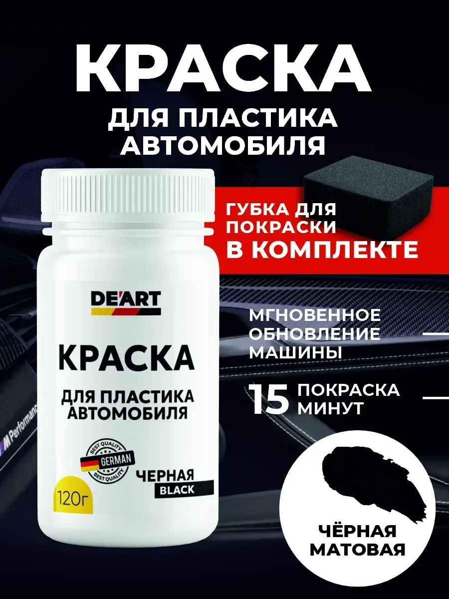 Краска для пластика автомобиля черная