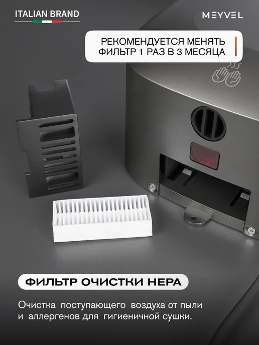 Meyvel Сушилка для рук высокоскоростная MH13-1000P2 (Gray), серый, фото 4