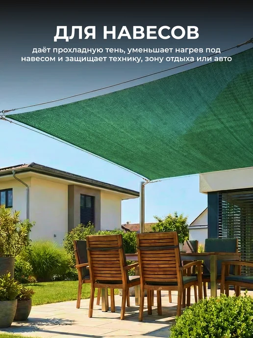 ЧЗМ Сетка затеняющая 80% для теплиц парников от солнца 6х5м, 5 м, фото 4