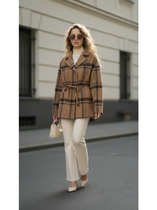 FANCY CODE Пальто короткое полупальто, желтый, фото 5