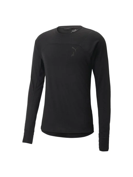 PUMA Лонгслив Seasons Wool Long Sleeve, черный