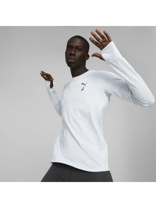 PUMA Лонгслив Seasons Wool Long Sleeve, серый